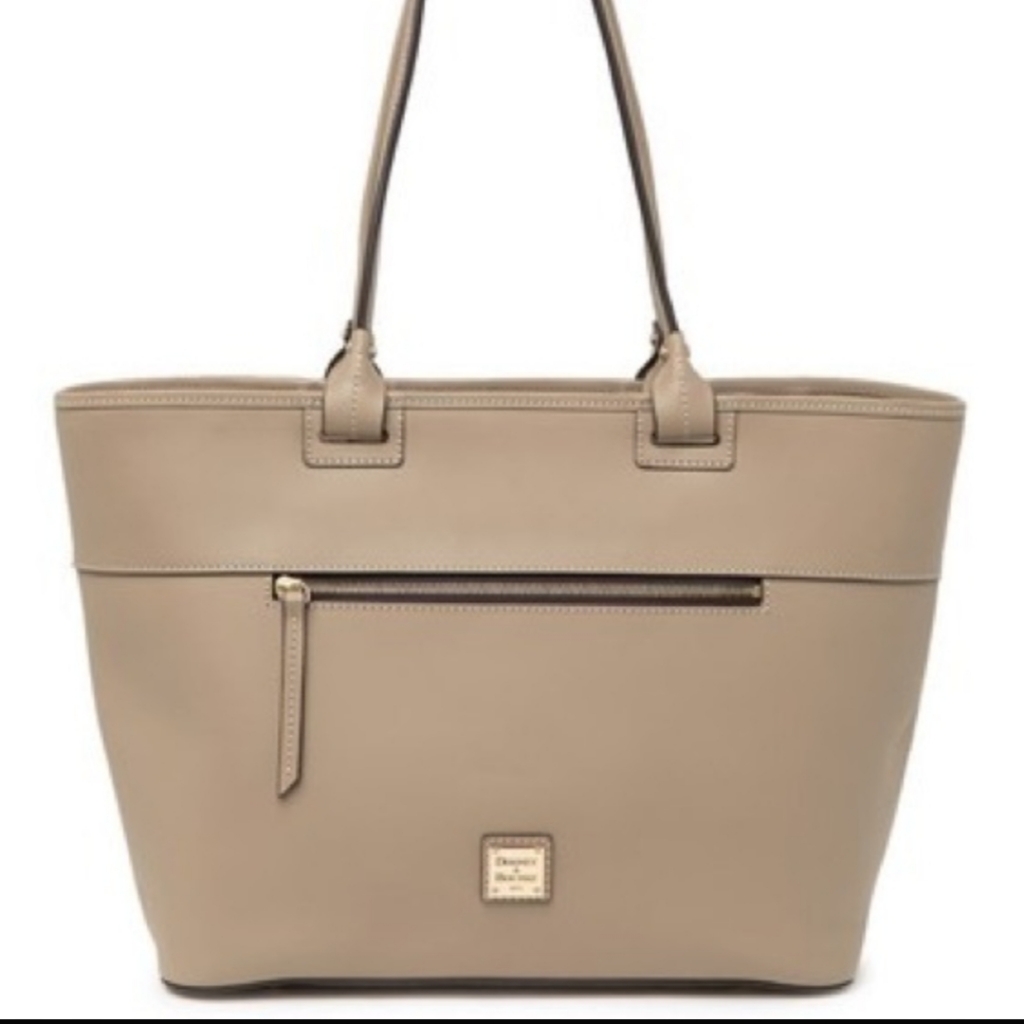 Dooney  Bourke Beacon Zip Tote Constructed From Matte Leather